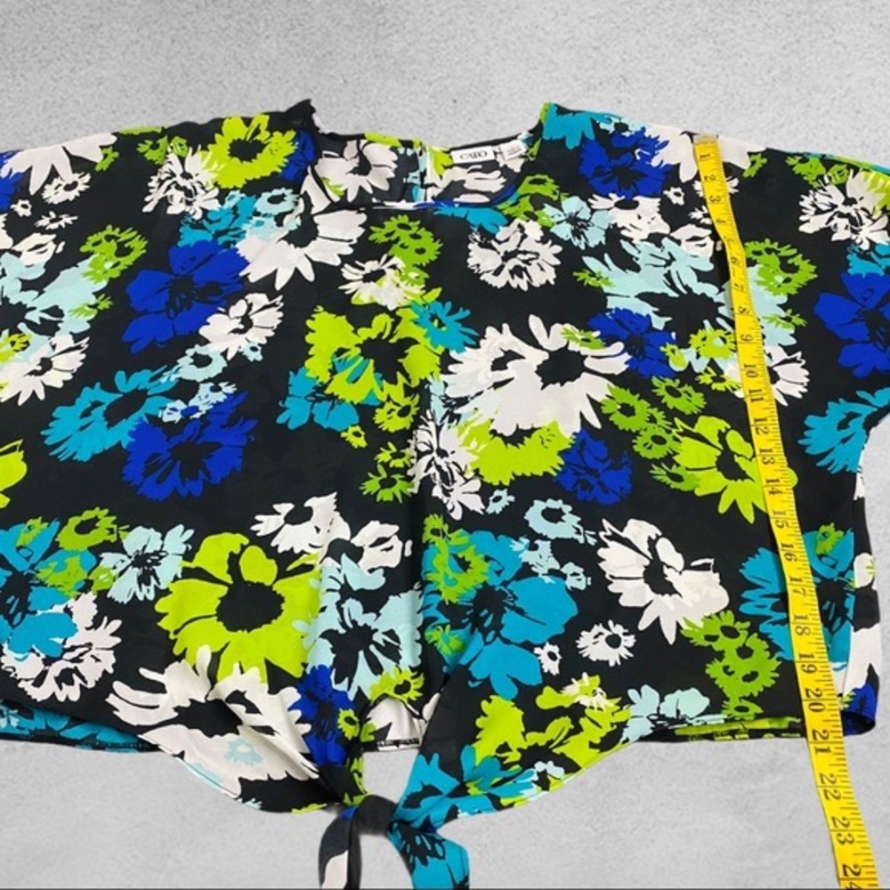 Cato Tie-Front Multicolored Floral Blouse - Picture 6 of 8